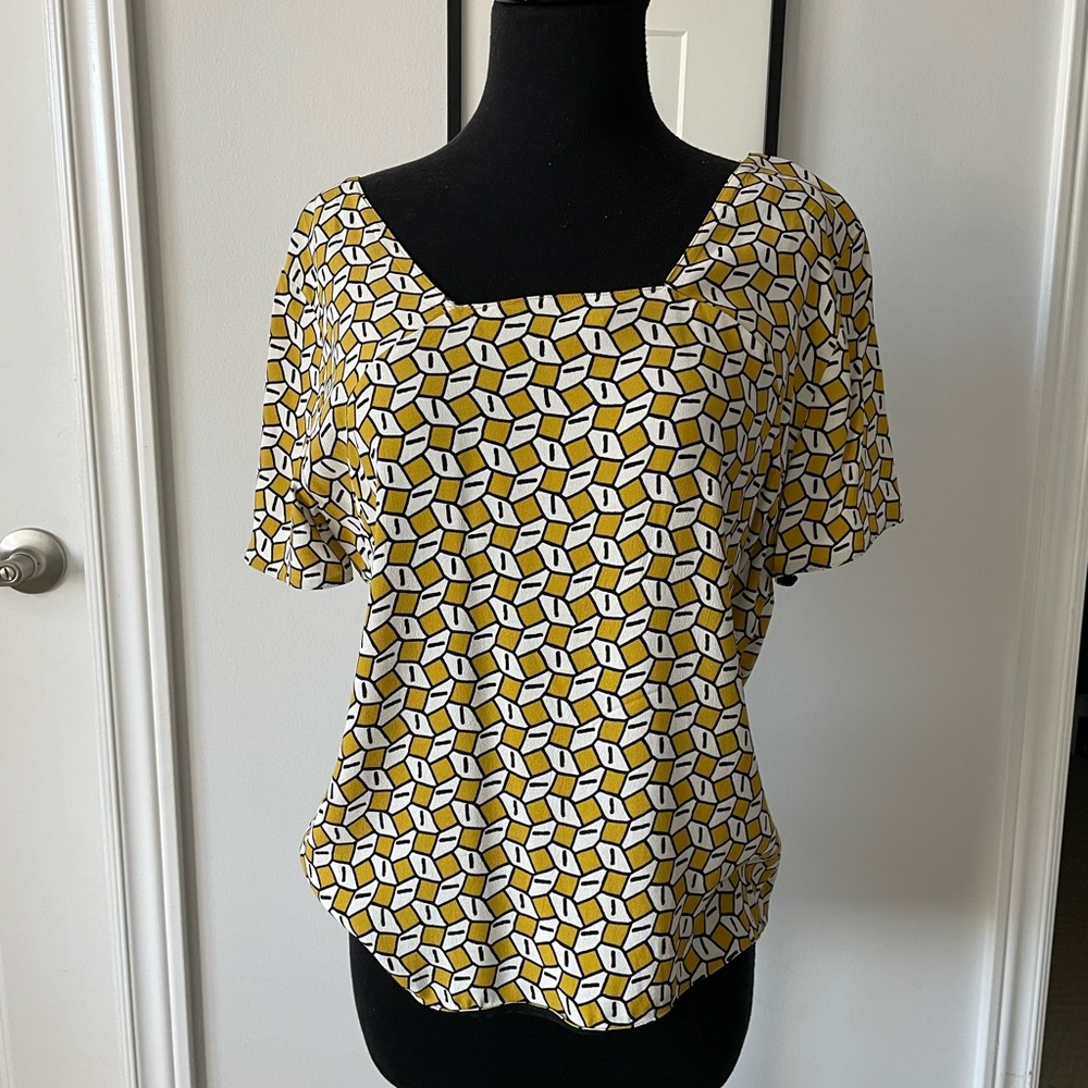 Zara basic square neck shirt blouse size small